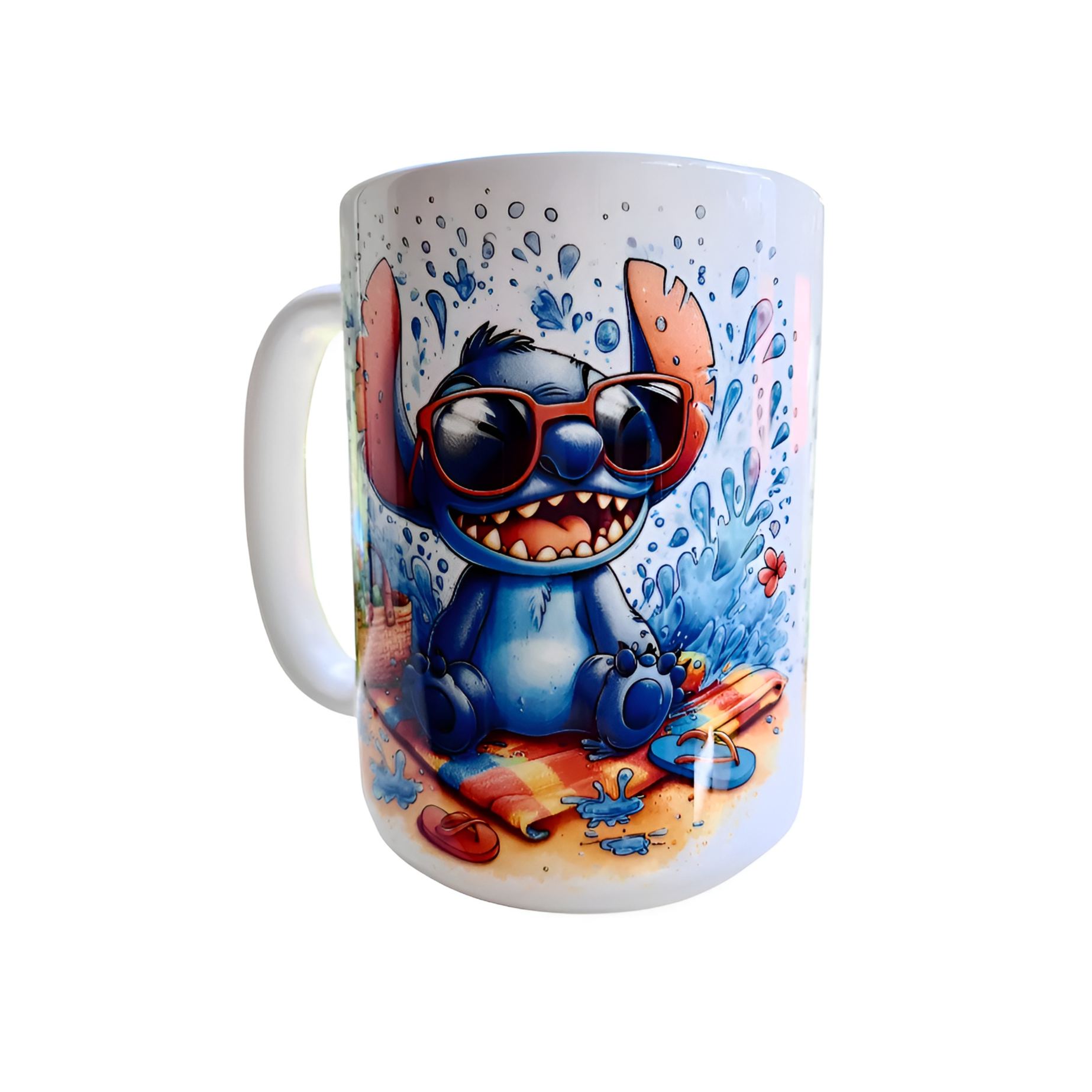 15 oz Stitch Beach Themed Coffee Mug For Gift
