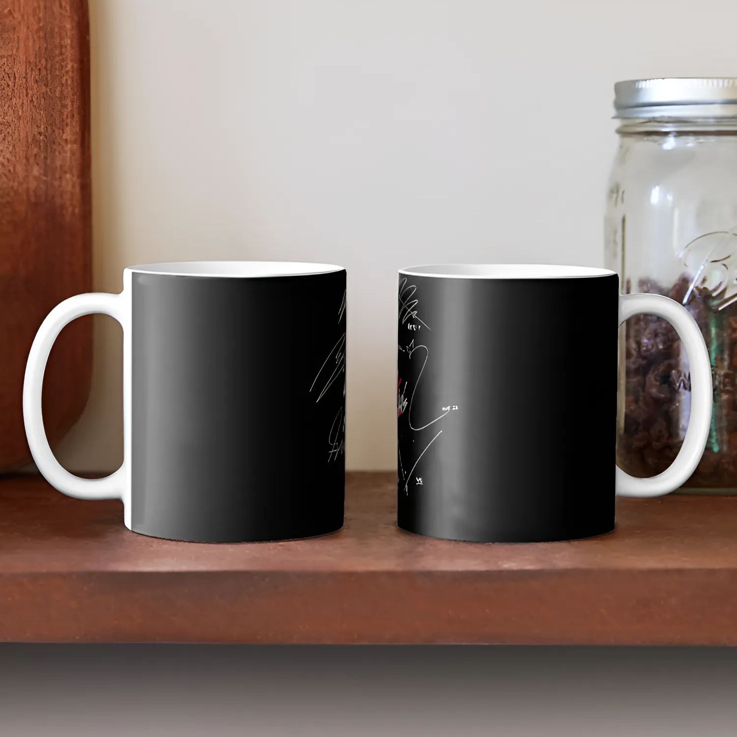 K Pop Coffee Mug With Stray Kids Logo And Member Signatures