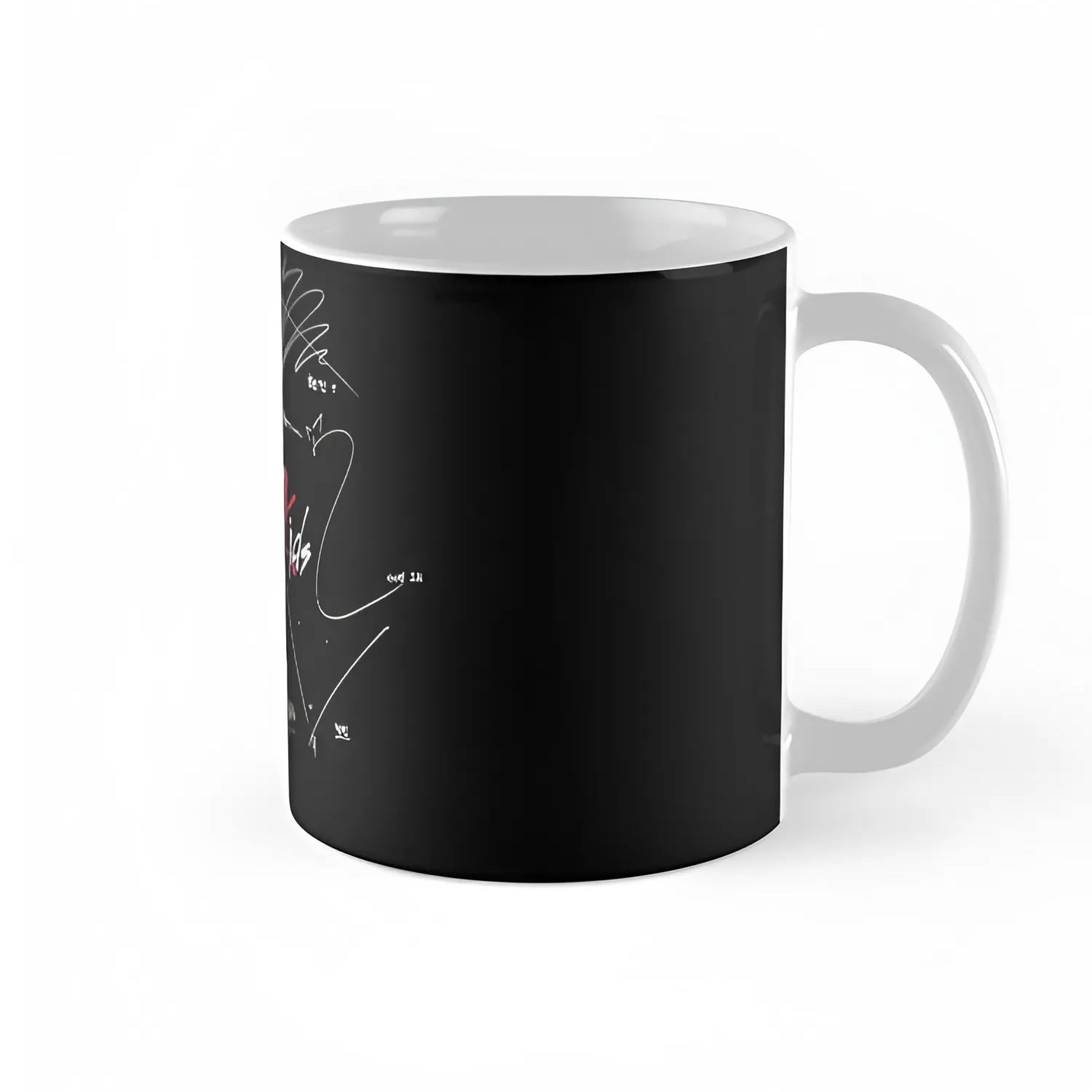 K Pop Coffee Mug With Stray Kids Logo And Member Signatures