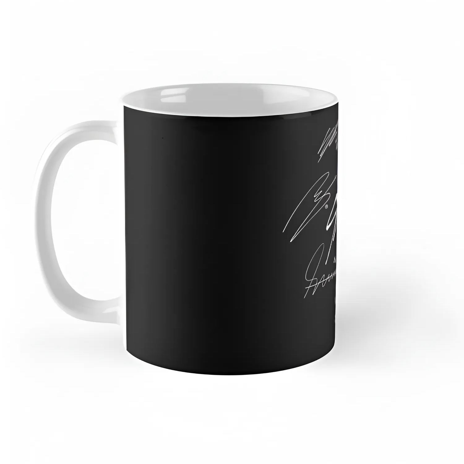 K Pop Coffee Mug With Stray Kids Logo And Member Signatures