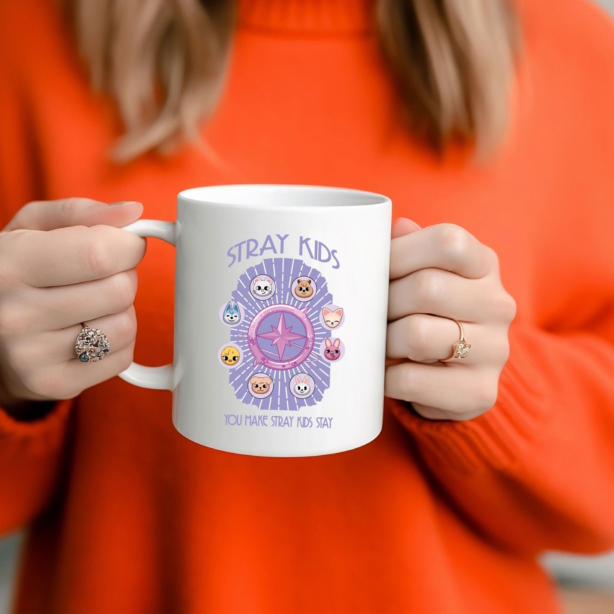 Stray Kids Skzoo Character Compass Design Ceramic Mug