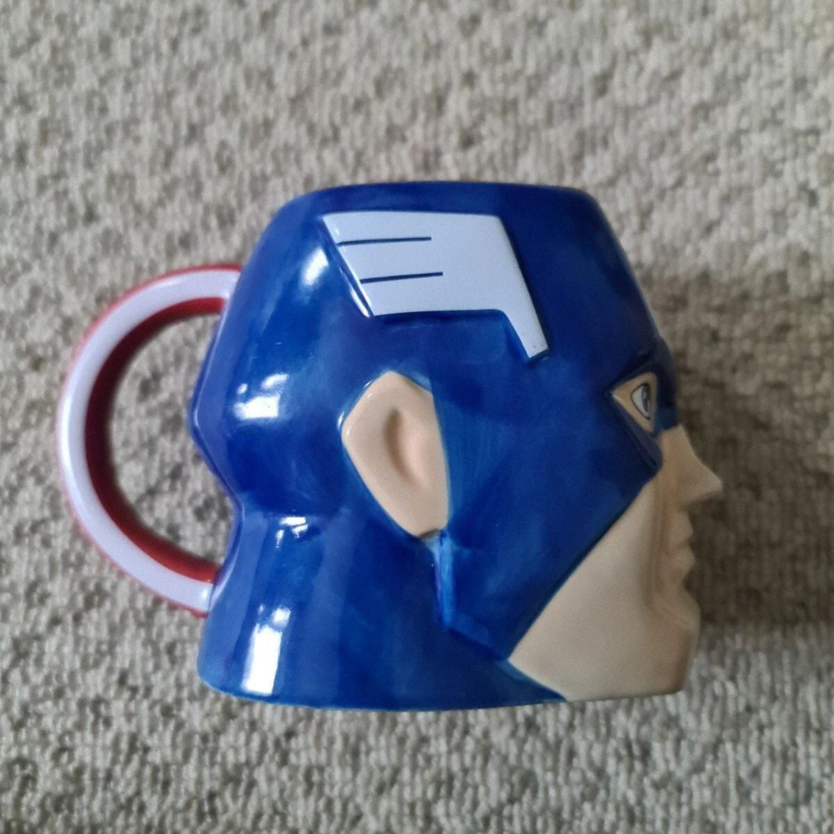 Captain America Sculpted Ceramic Head Coffee Mug Profile View