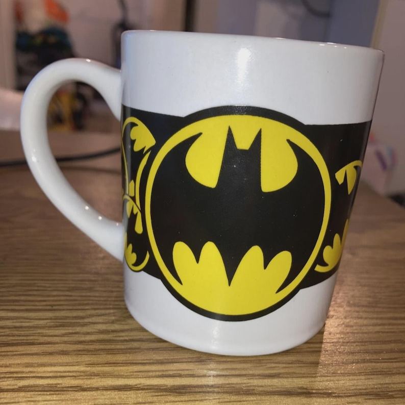Vintage DC Comics Batman Logo Mug
