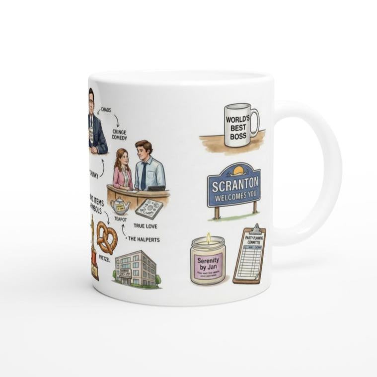 The Office Mug | Dunder Mifflin Coffee Cup | Michael Scott | Dwight Schrute | Funny TV Show Fan Gift