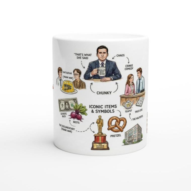 The Office Mug | Dunder Mifflin Coffee Cup | Michael Scott | Dwight Schrute | Funny TV Show Fan Gift