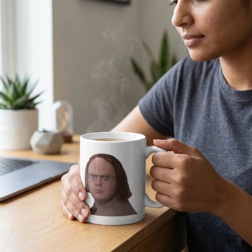 Dwight Schrute Meredith Disguise Color Changing Mug