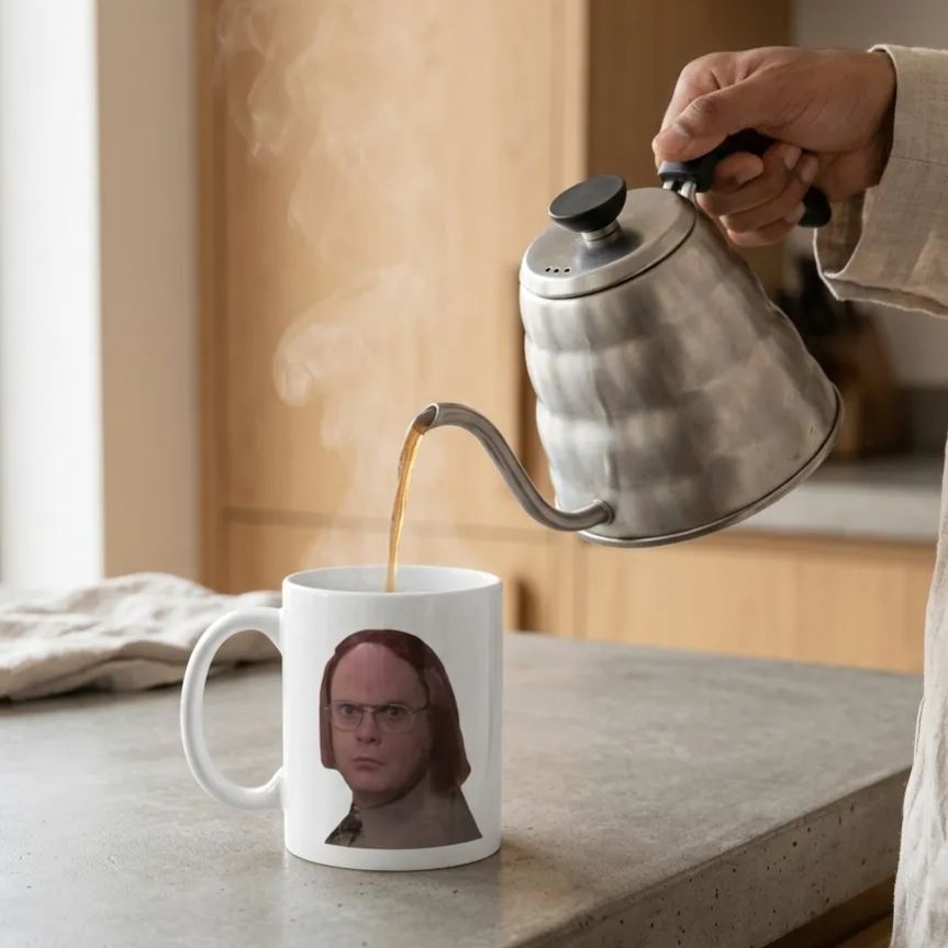 Dwight Schrute Meredith Disguise Color Changing Mug