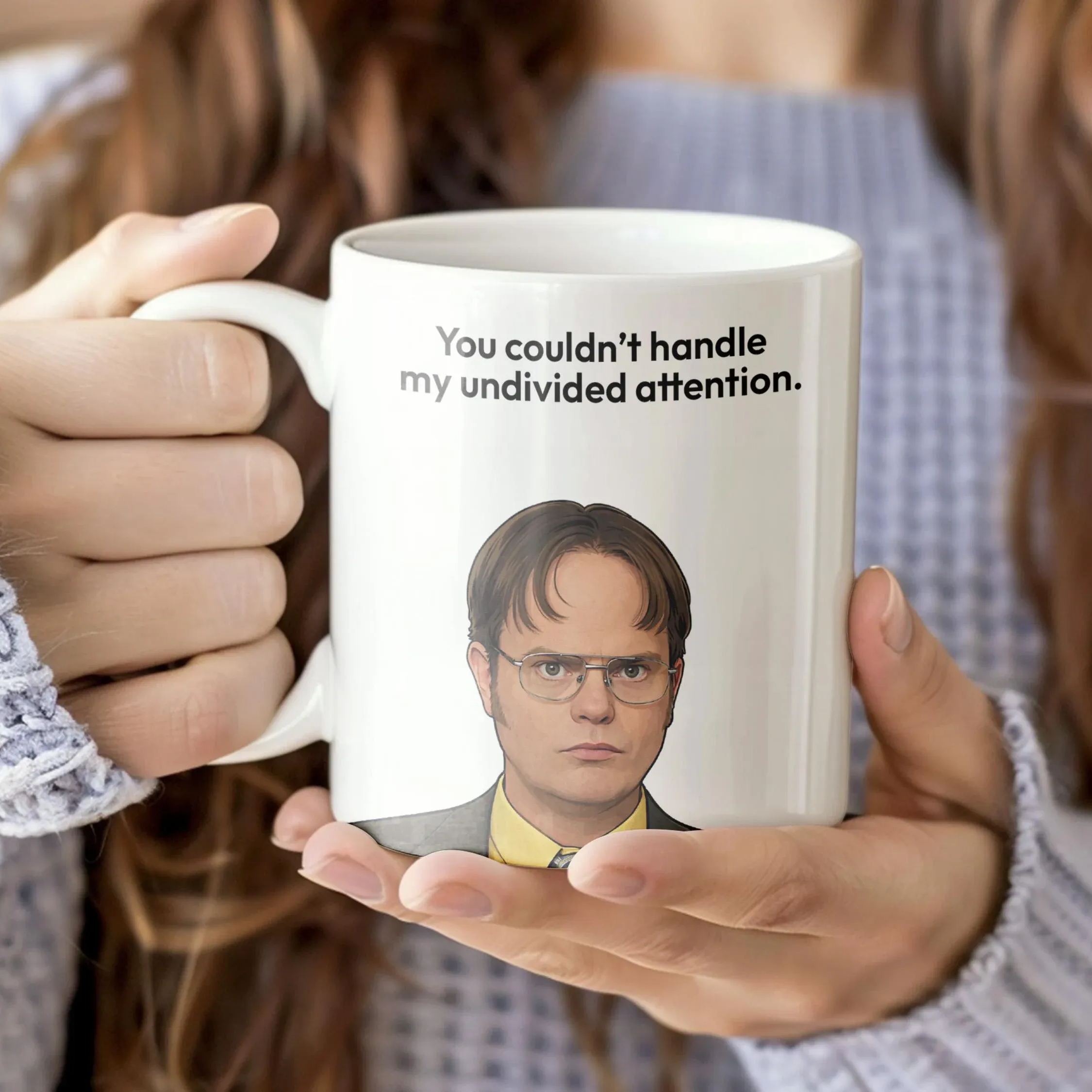 Dwight Schrute Undivided Attention Ceramic Mug 11 Oz
