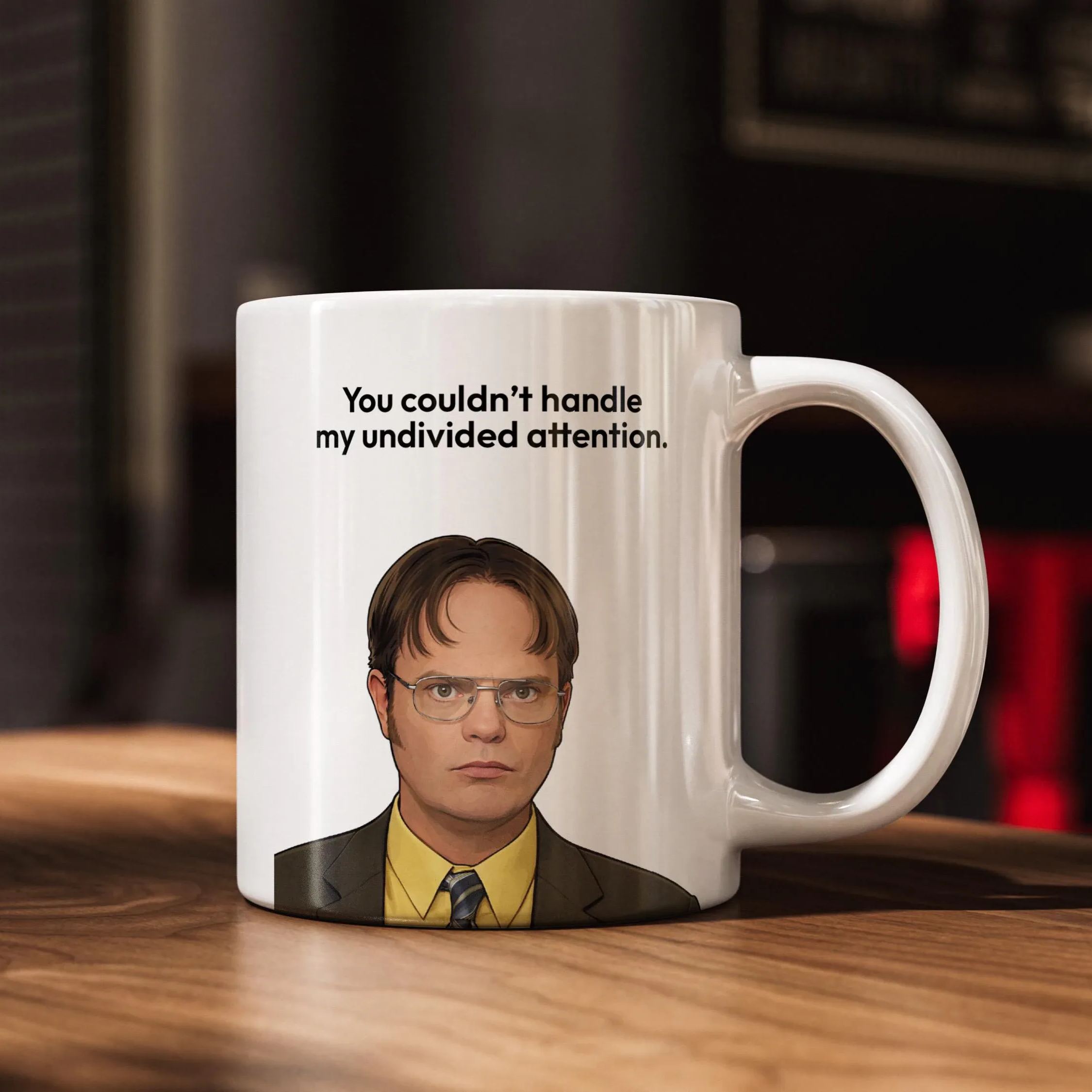 Dwight Schrute Undivided Attention Ceramic Mug 11 Oz