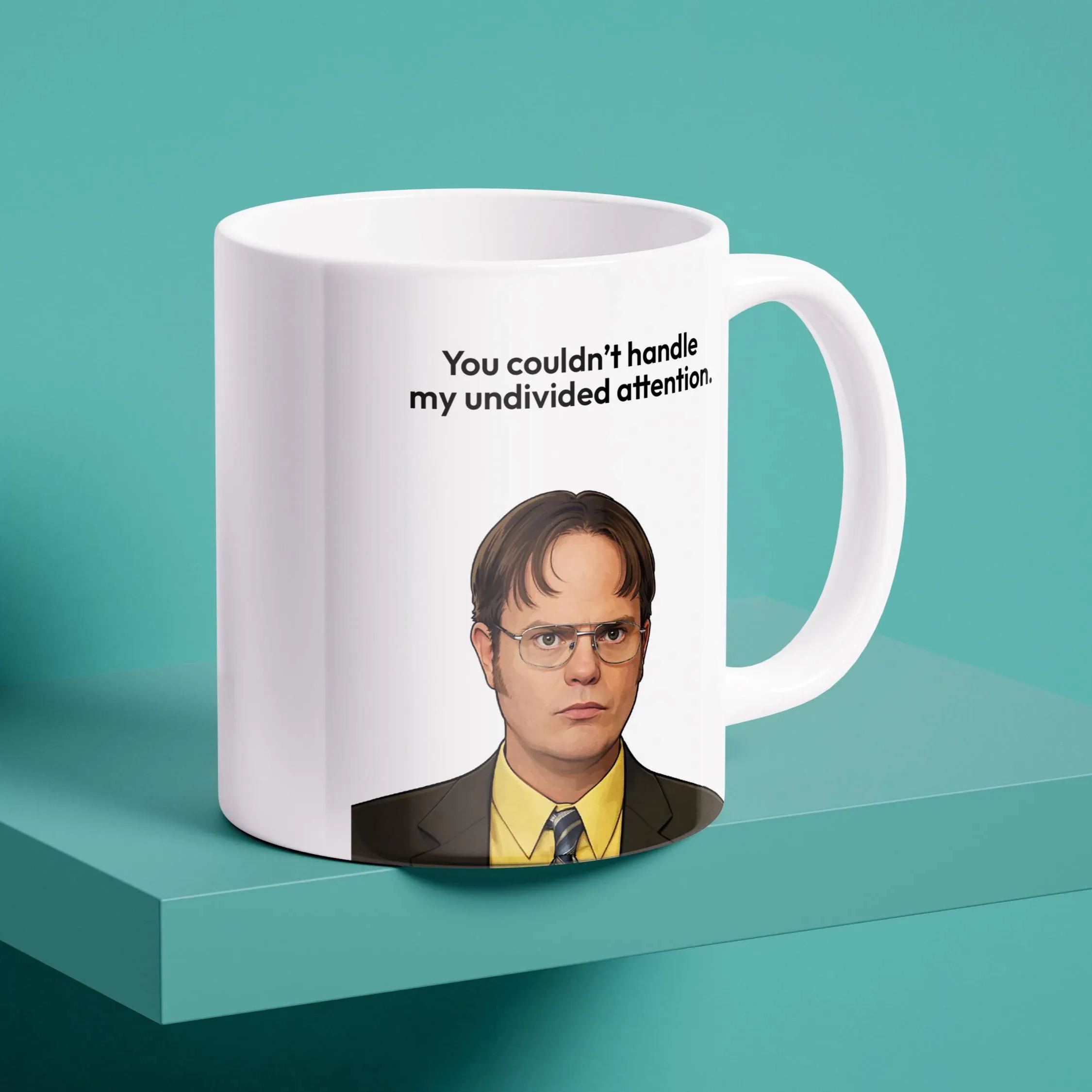 Dwight Schrute Undivided Attention Ceramic Mug 11 Oz