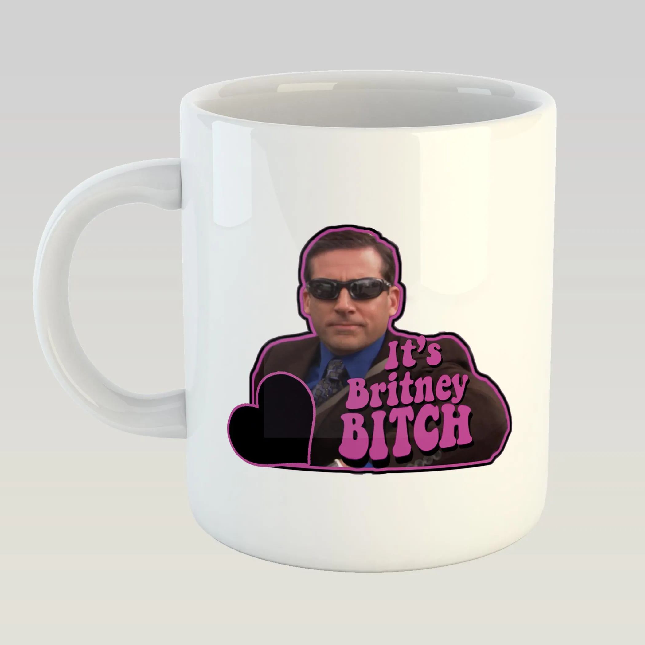 Michael Scott Sunglasses It Is Britney Quote Ceramic Coffee Mug