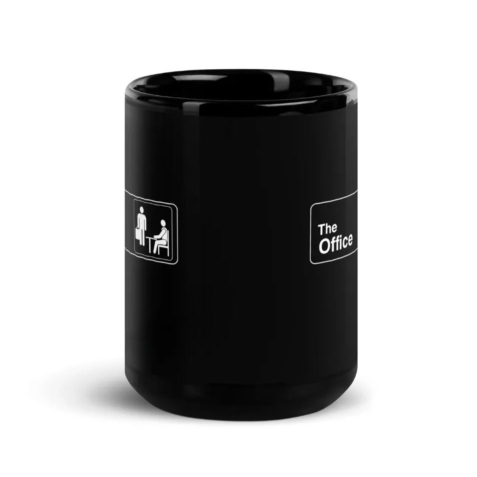 The Office Logo Black Coffee Mug
