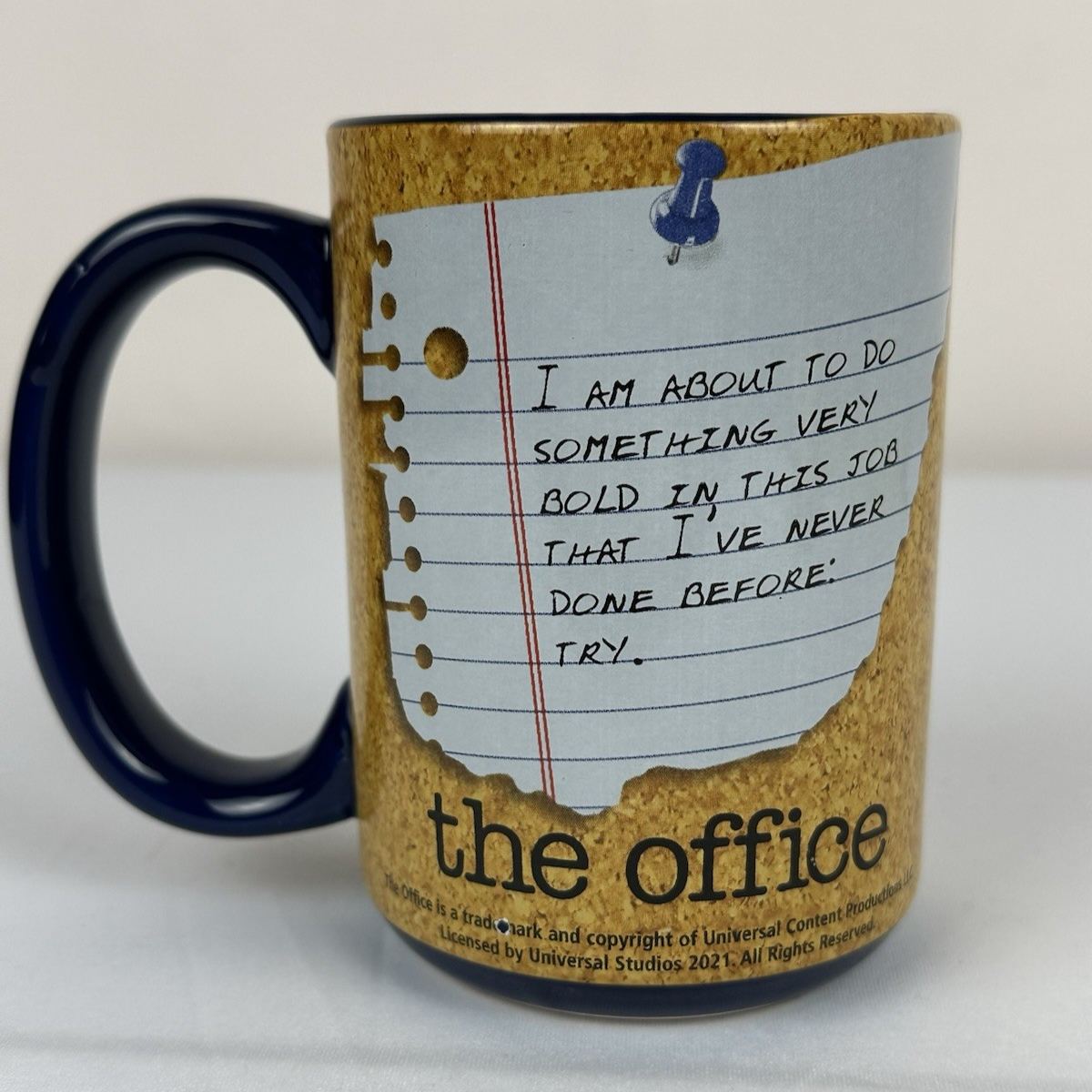 The Office Jim Halpert Quote Note Ceramic Mug Back View