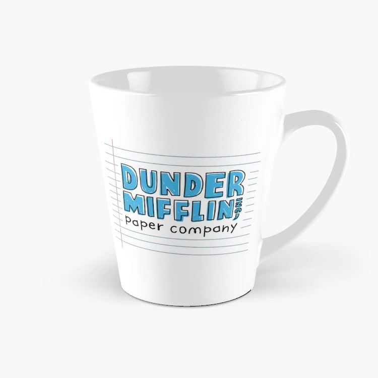 Dunder Mifflin Notebook Paper Logo Ceramic Mug