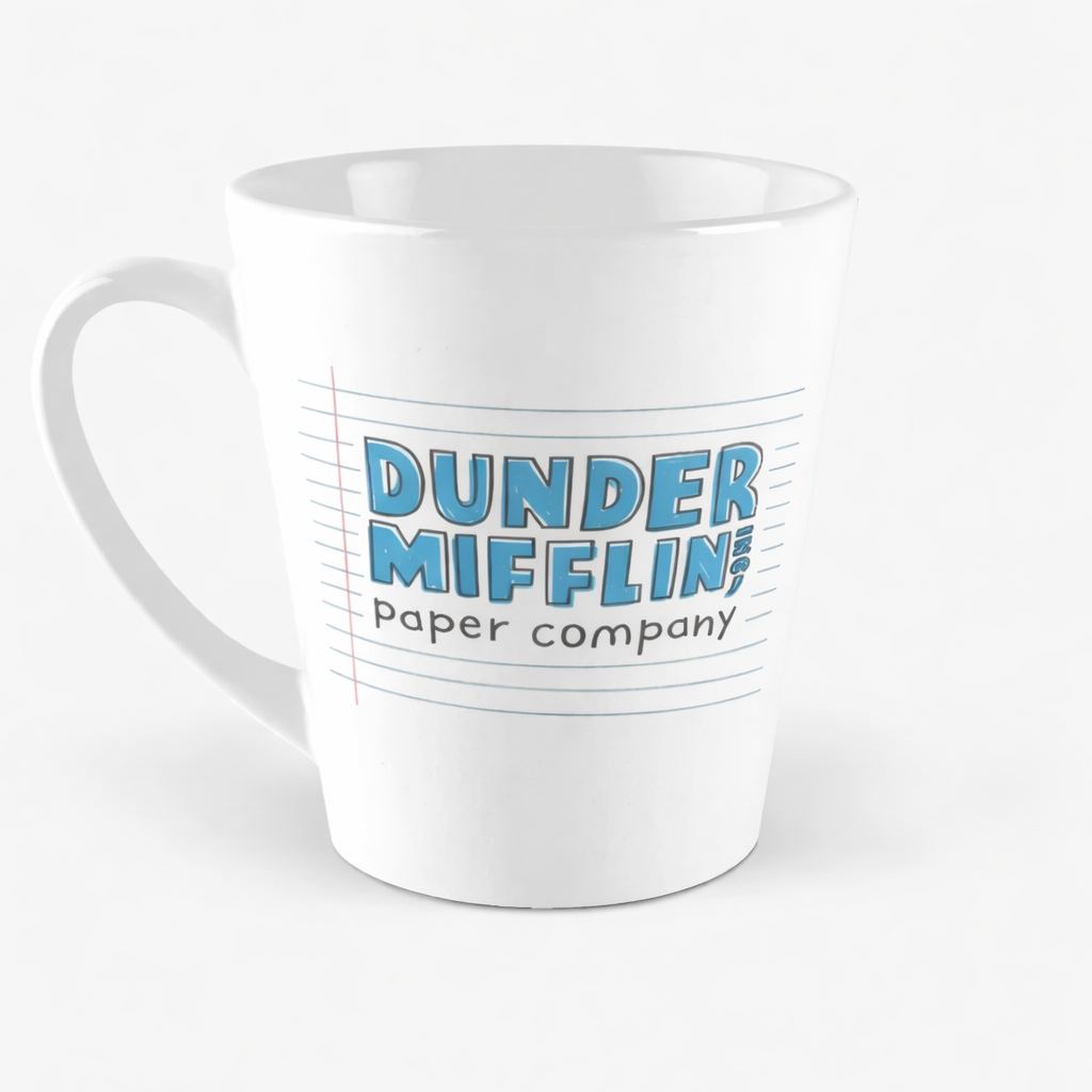 Dunder Mifflin Notebook Paper Logo Ceramic Mug