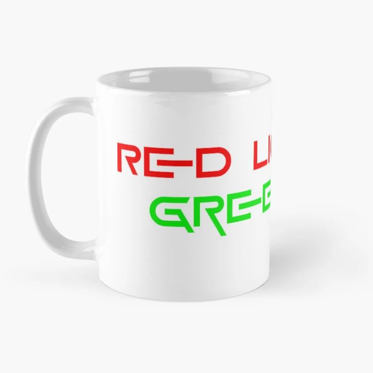 Red Light Green Light Ceramic Coffee Mug