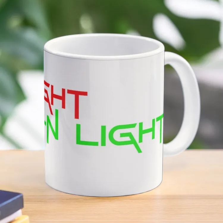 Red Light Green Light Ceramic Coffee Mug