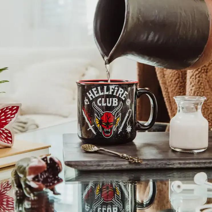 Stranger Things Hellfire Club Themed Ceramic Camper Mug