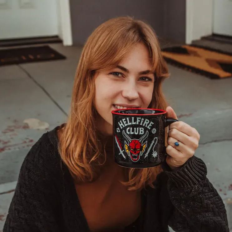 Stranger Things Hellfire Club Themed Ceramic Camper Mug