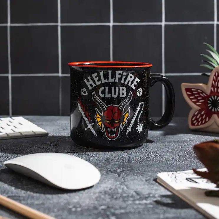 Stranger Things Hellfire Club Themed Ceramic Camper Mug