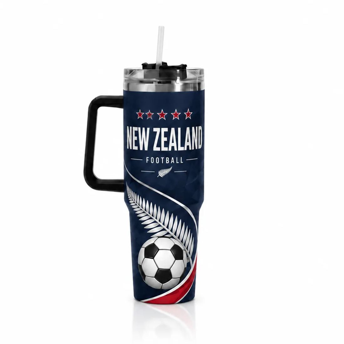 FIFA 2026 New Zealand Football Sports All Over Printed 40oz Tumbler With Straw And Lid