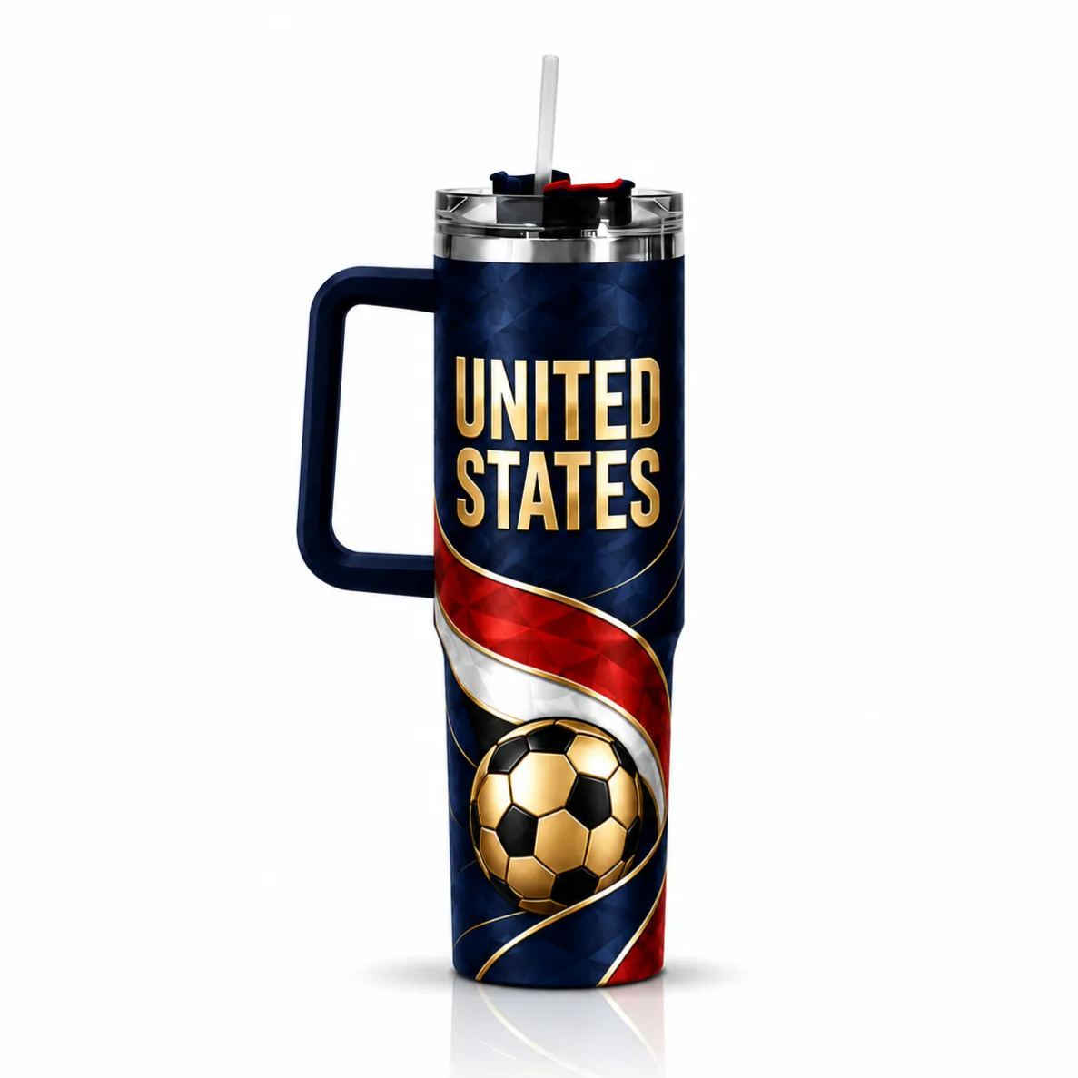FIFA 2026 United States Football Sports All Over Printed 40oz Tumbler With Straw And Lid