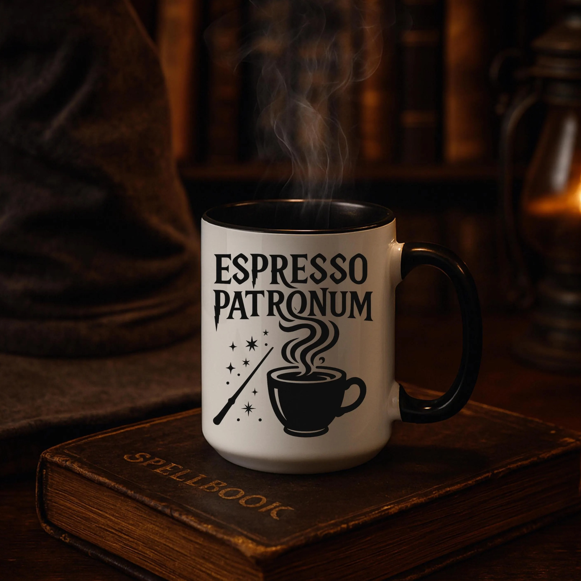 Harry Potter Espresso Patronum Spell Print 15oz Ceramic Coffee Mug