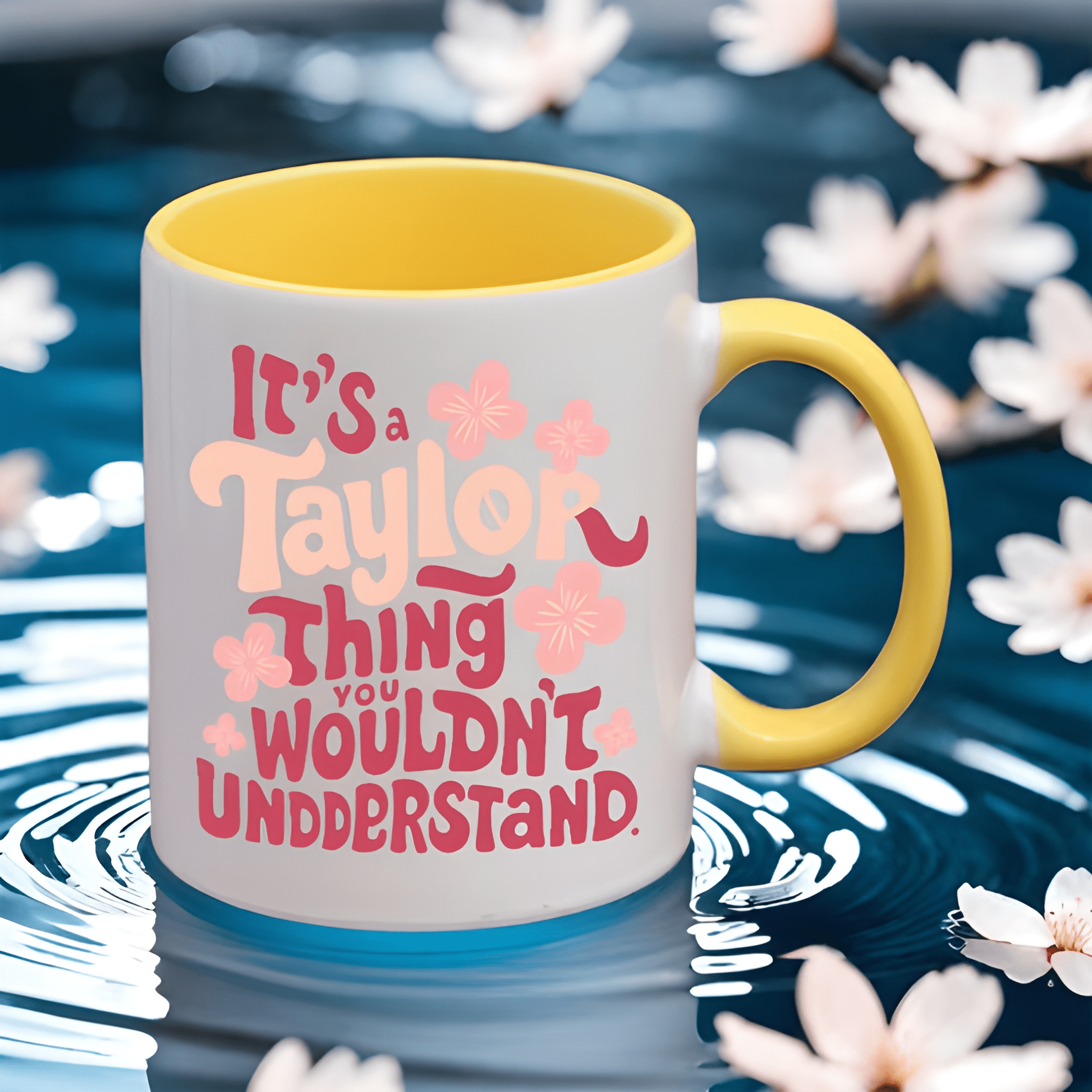 1pc with Funny It S a Taylor Thing Men S White with Pink Floral Accent Print Reusable Drinkware Perfect Gift Ceramic Coffee Mug Coffee Cup Halloween Gift Thanksgiving Gift Christmas Gift Holiday Gift Birthday Gift Office Leisure Time Tea 11oz
