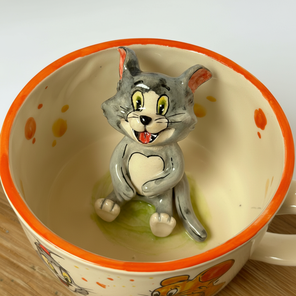 Handmade Ceramic Cartoon Character Coffee Mug