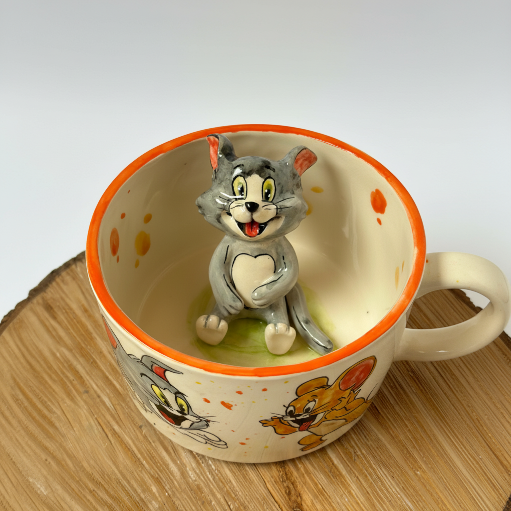 Handmade Ceramic Cartoon Character Coffee Mug