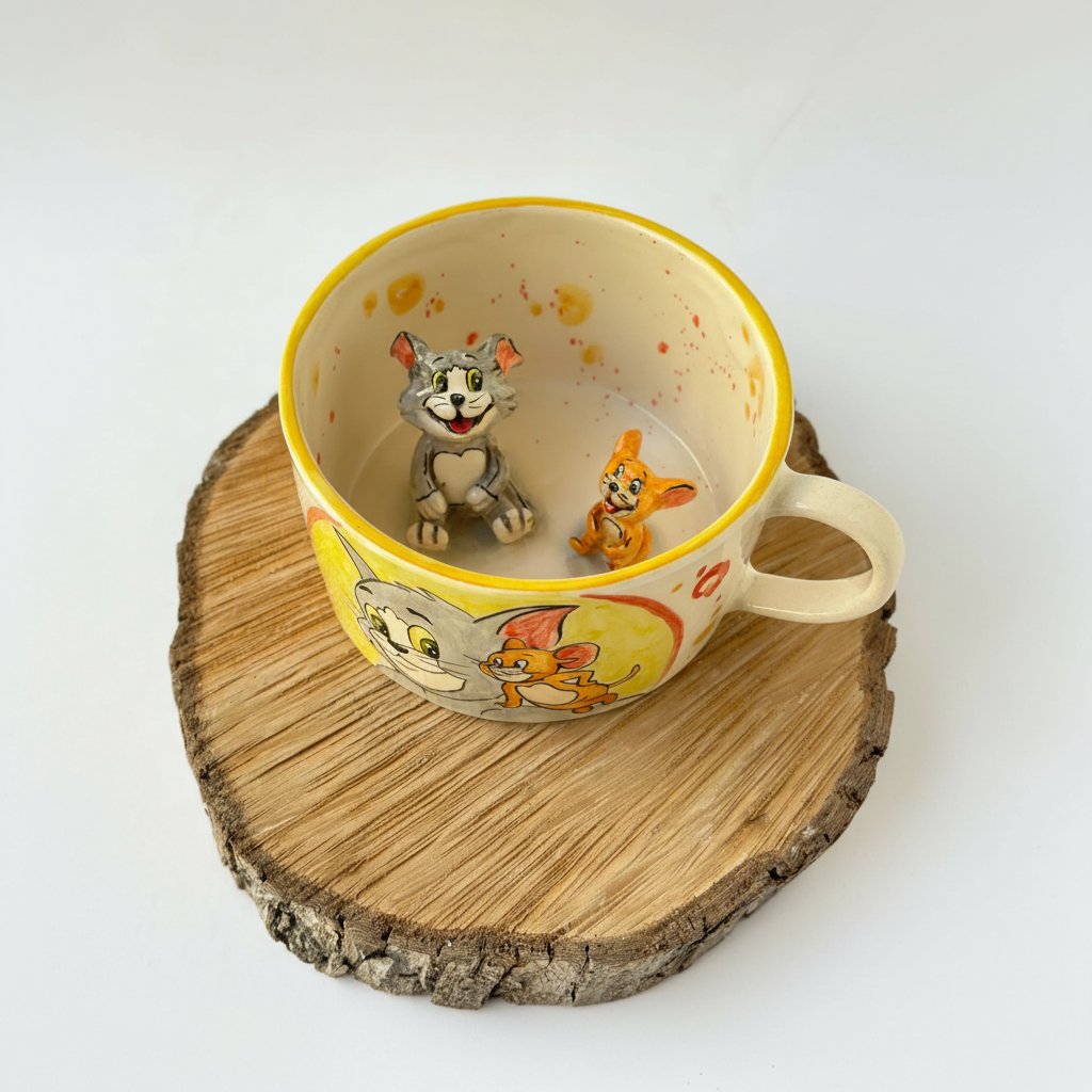 Ceramic Cartoon Characters Handmade Coffee Mug