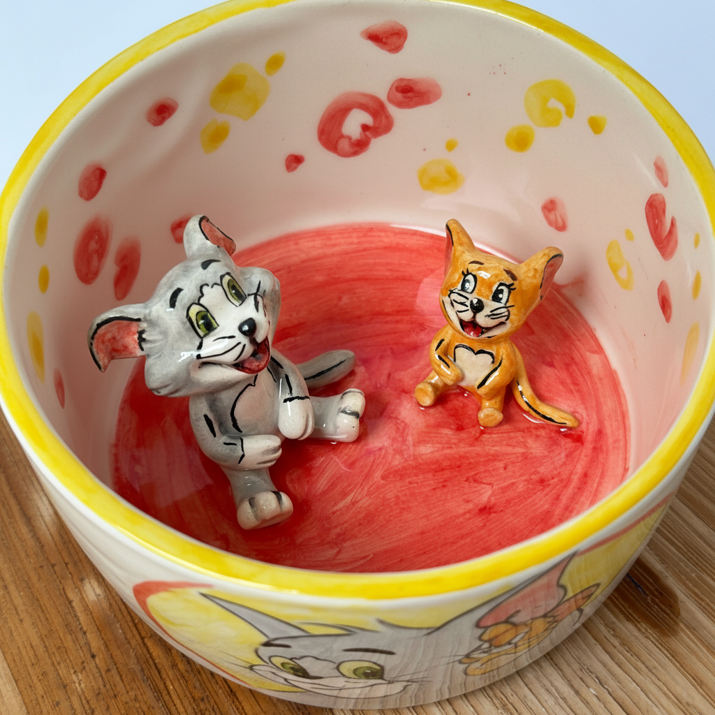 Handmade Tom And Jerry Characters Mug