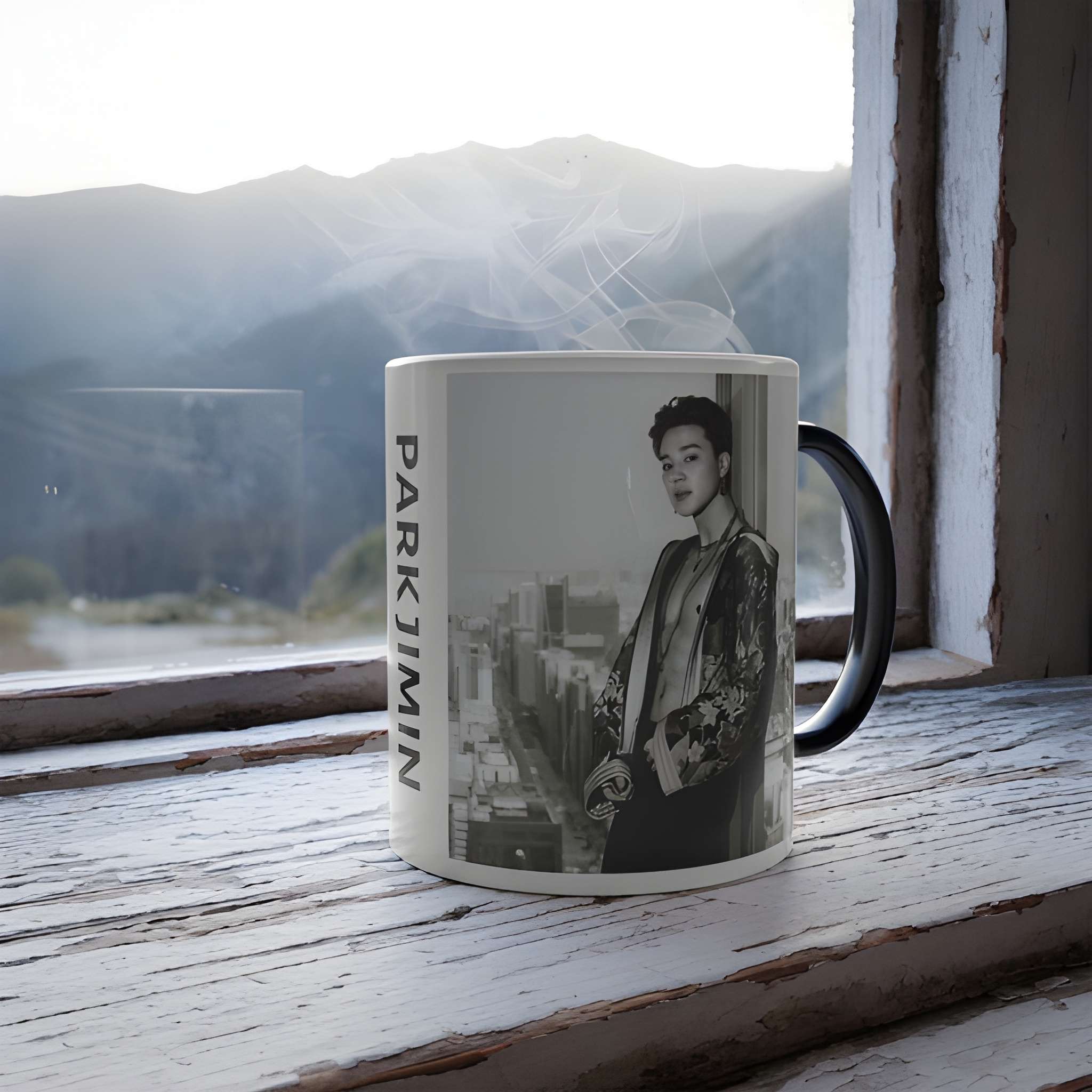 JM Color Changing Mug - K-Pop Heat Activated Magic Mug - Kpop Army Fan Gift - Lachimolala Meme Gift #089