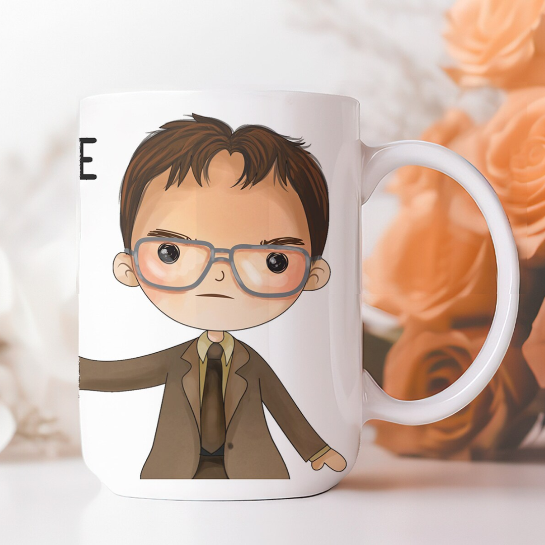 Dwight Schrute Character Beet Large Ceramic Mug