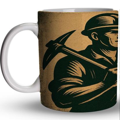 Miner Coffee Heritage Personalized Mugs