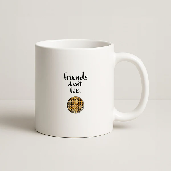Friends Don't Lie Waffle Mug