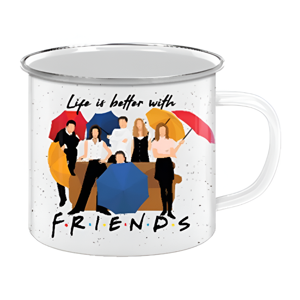 Friends Television Show Group Umbrella Enamel Mug