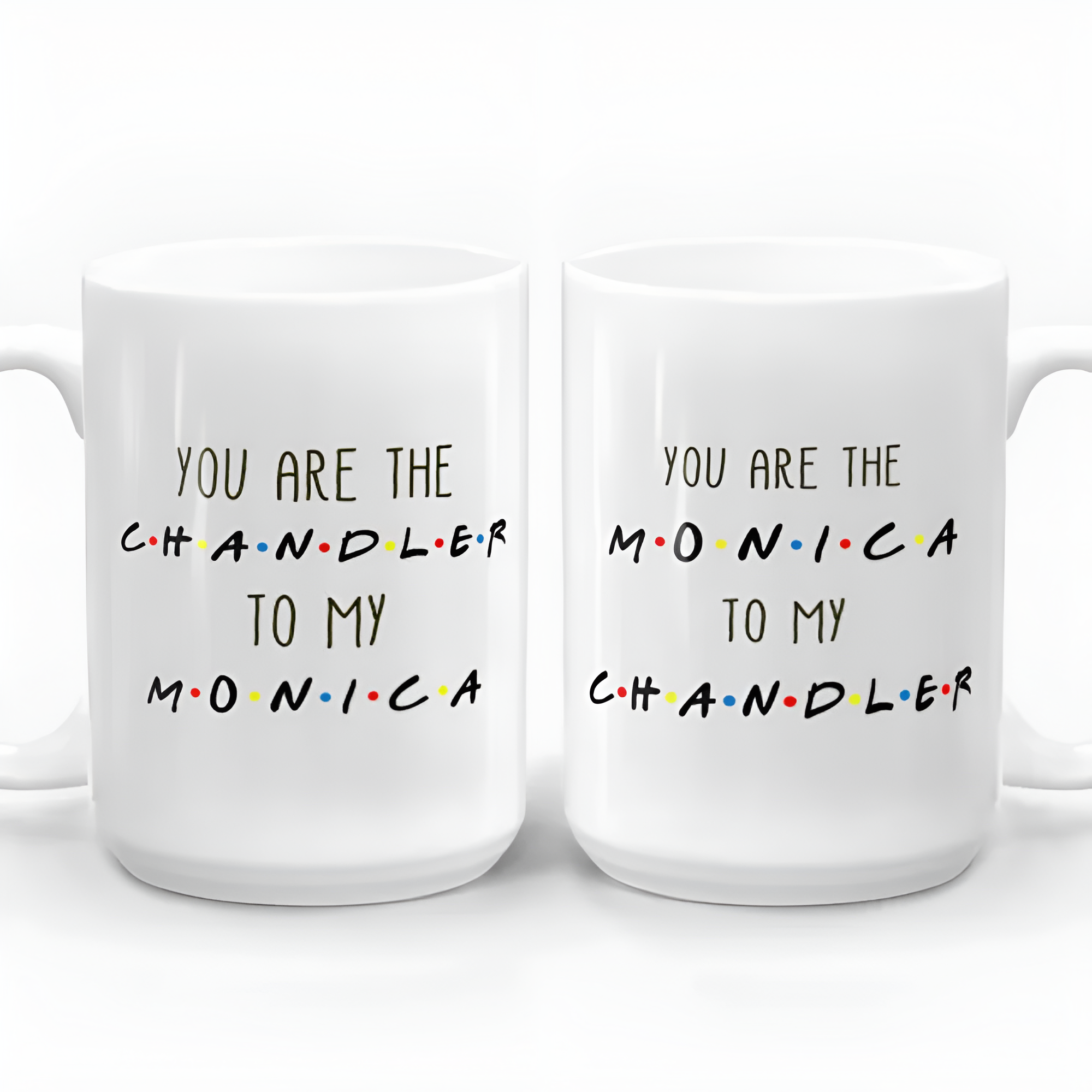 Chandler And Monica Friends Character Mug Set