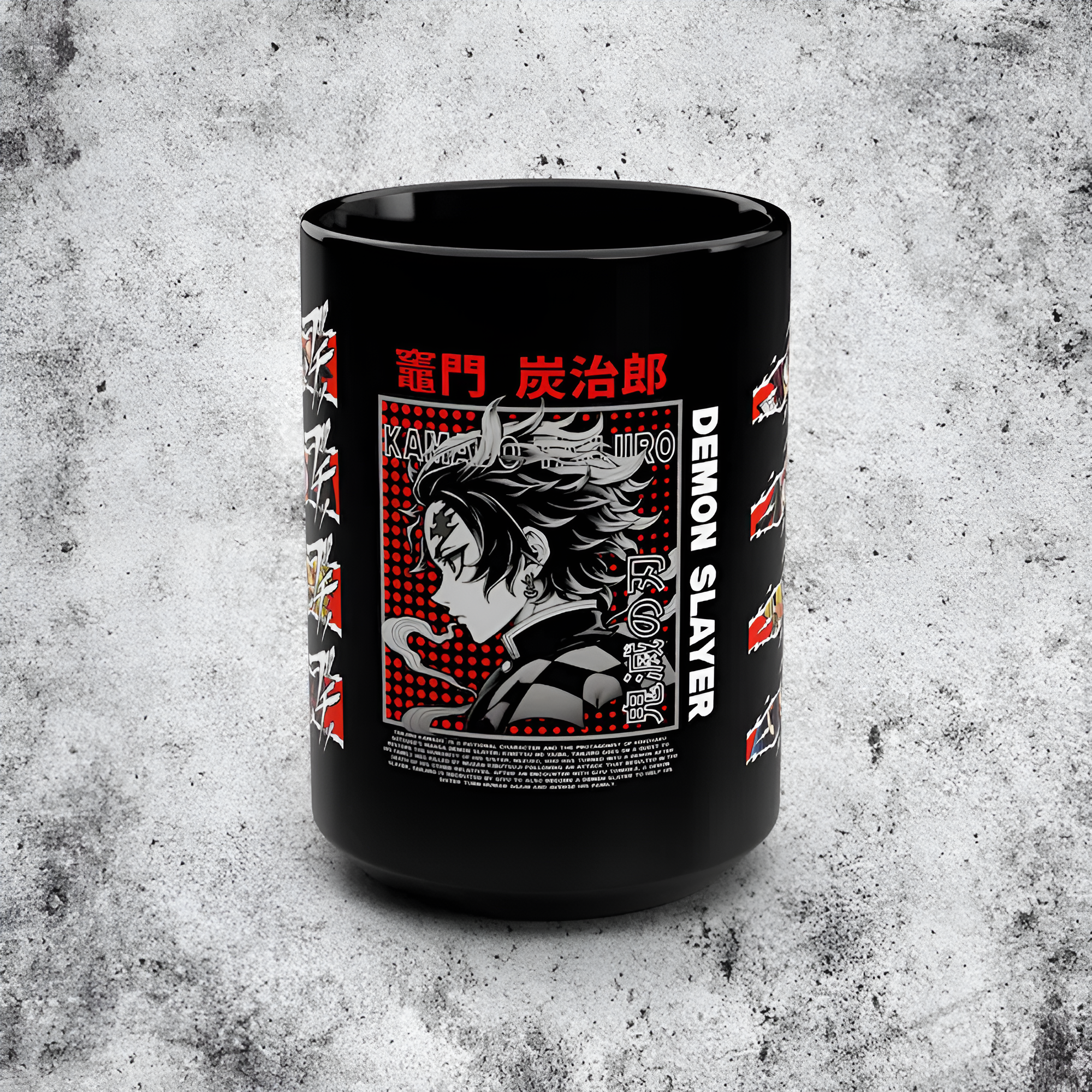 Demon Slayer Black Mug Christmas Gift - Anime Xmas Coffee