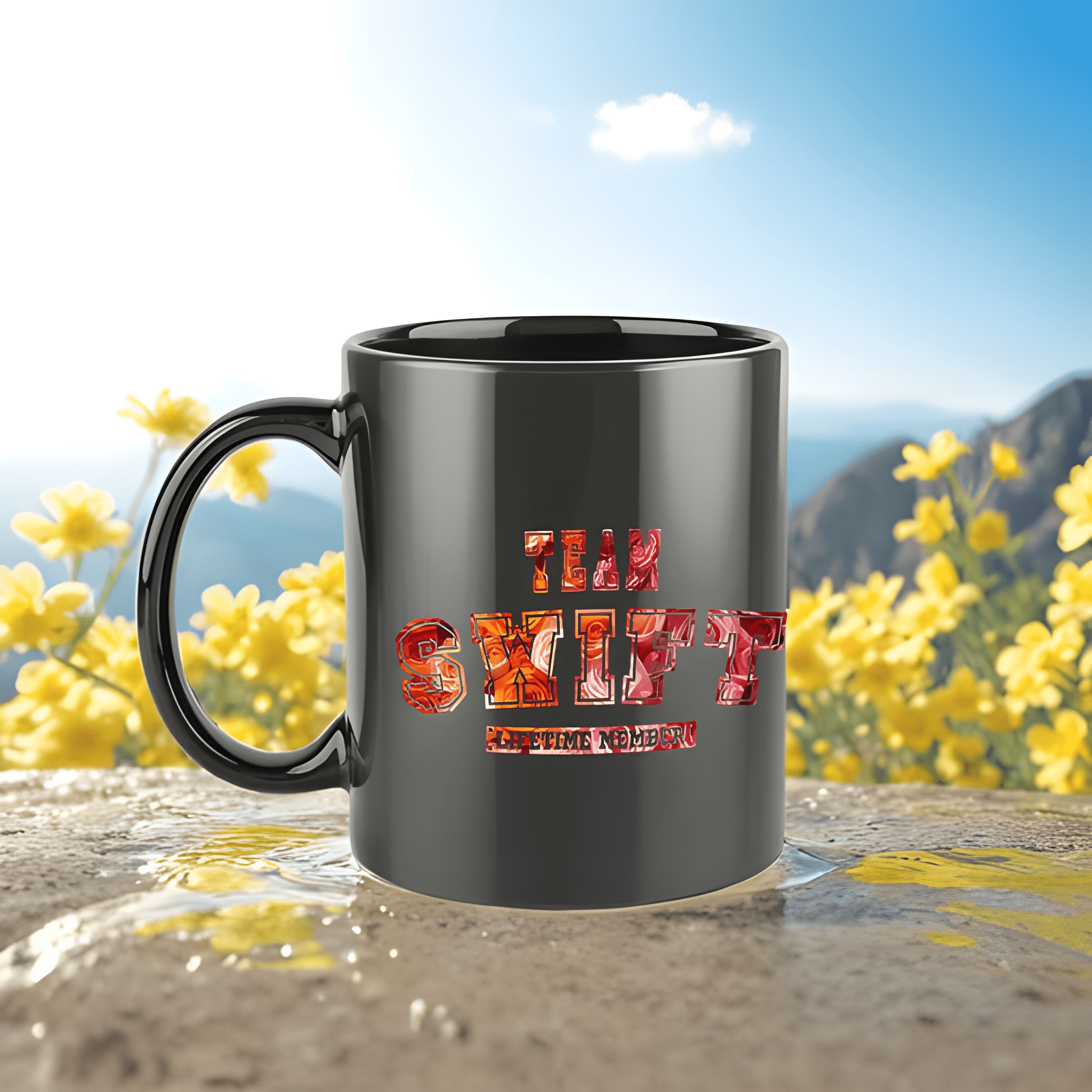 1pc Team Swift Humorous Ceramic Mug | 11oz (360ml) Coffee Cup for Beverages, Suitable for Hot and Cold Drinks, Ideal Gift for Women and Men, Perfect for Christmas and Halloween