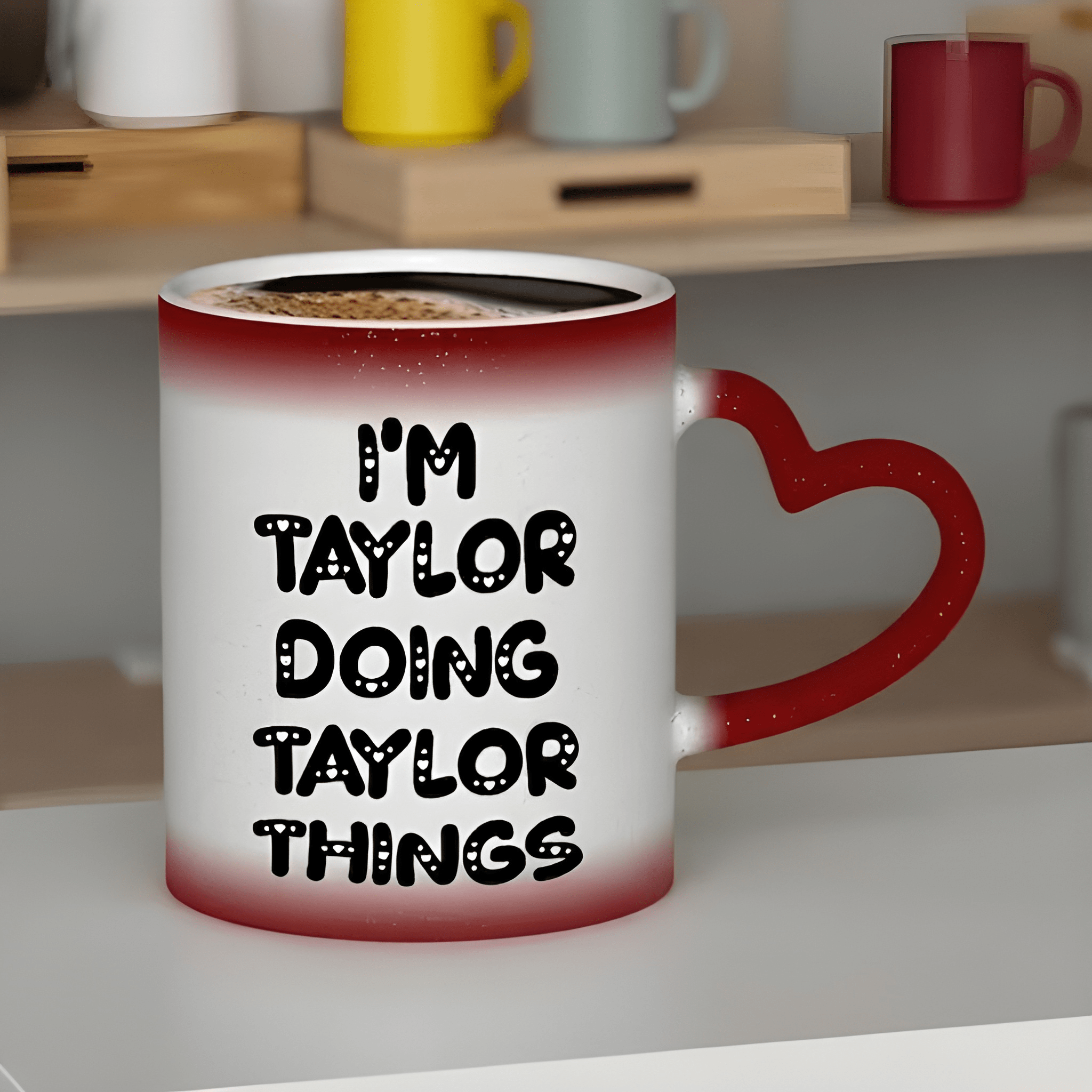Taylor-Themed Color-Changing Ceramic Mug 