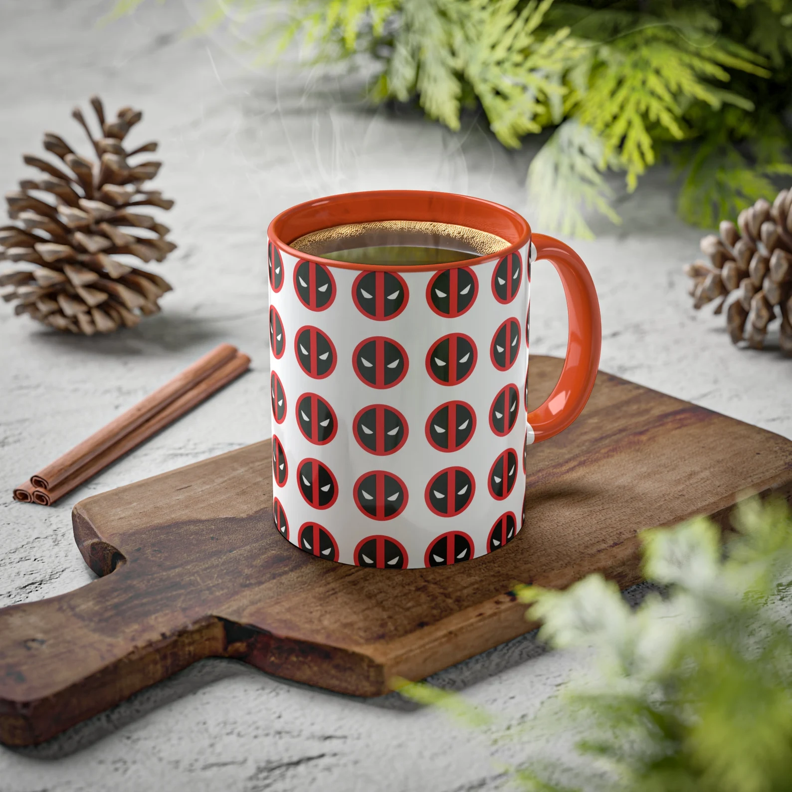 Deadpool Mask Pattern Colorful Mug 