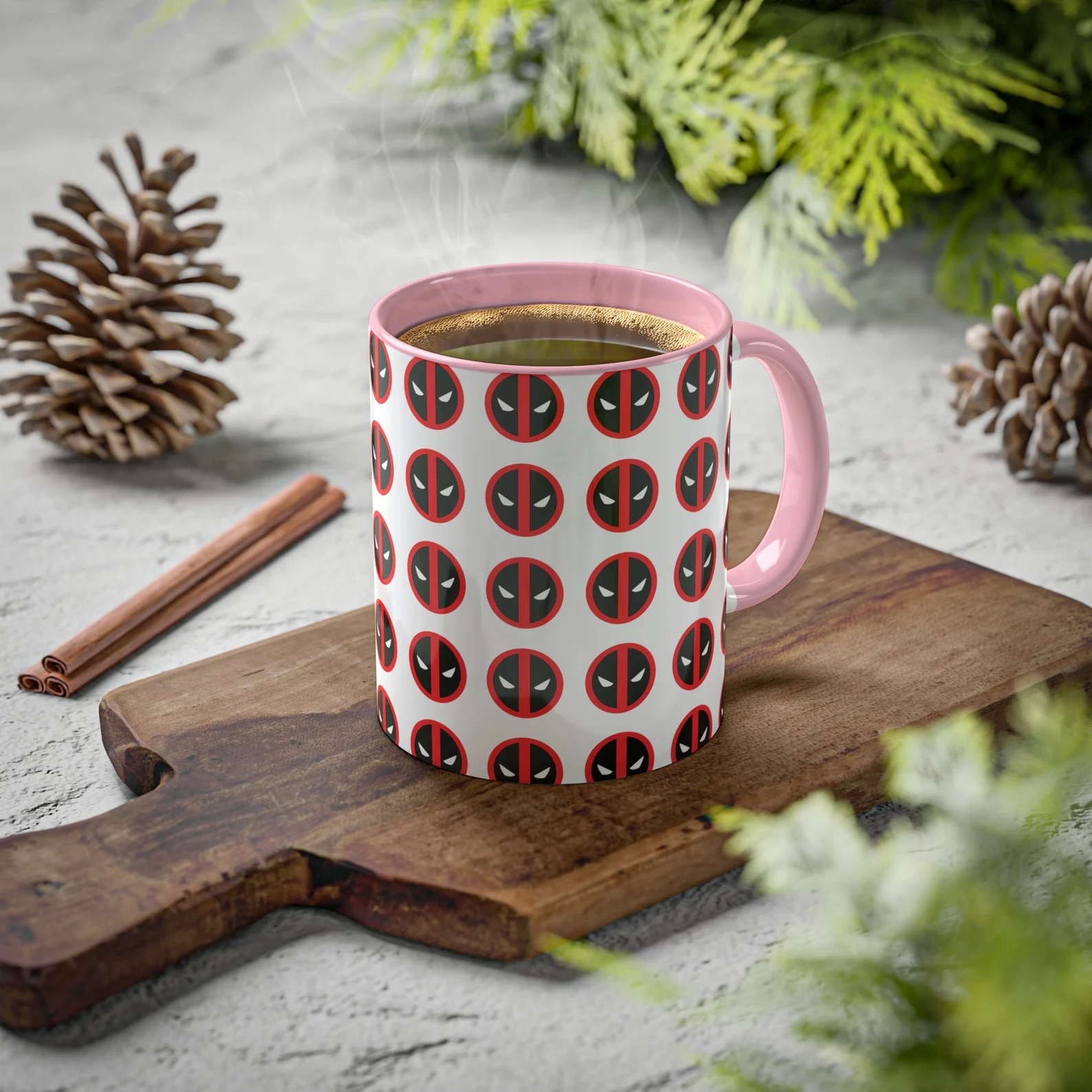 Deadpool Mask Pattern Colorful Mug 