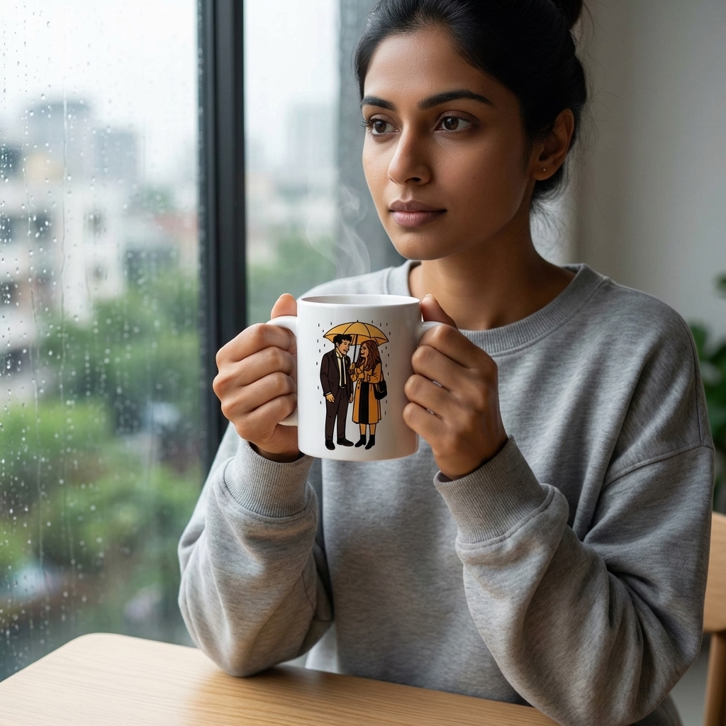 Ted And Tracy Umbrella Fanart Ceramic Mug