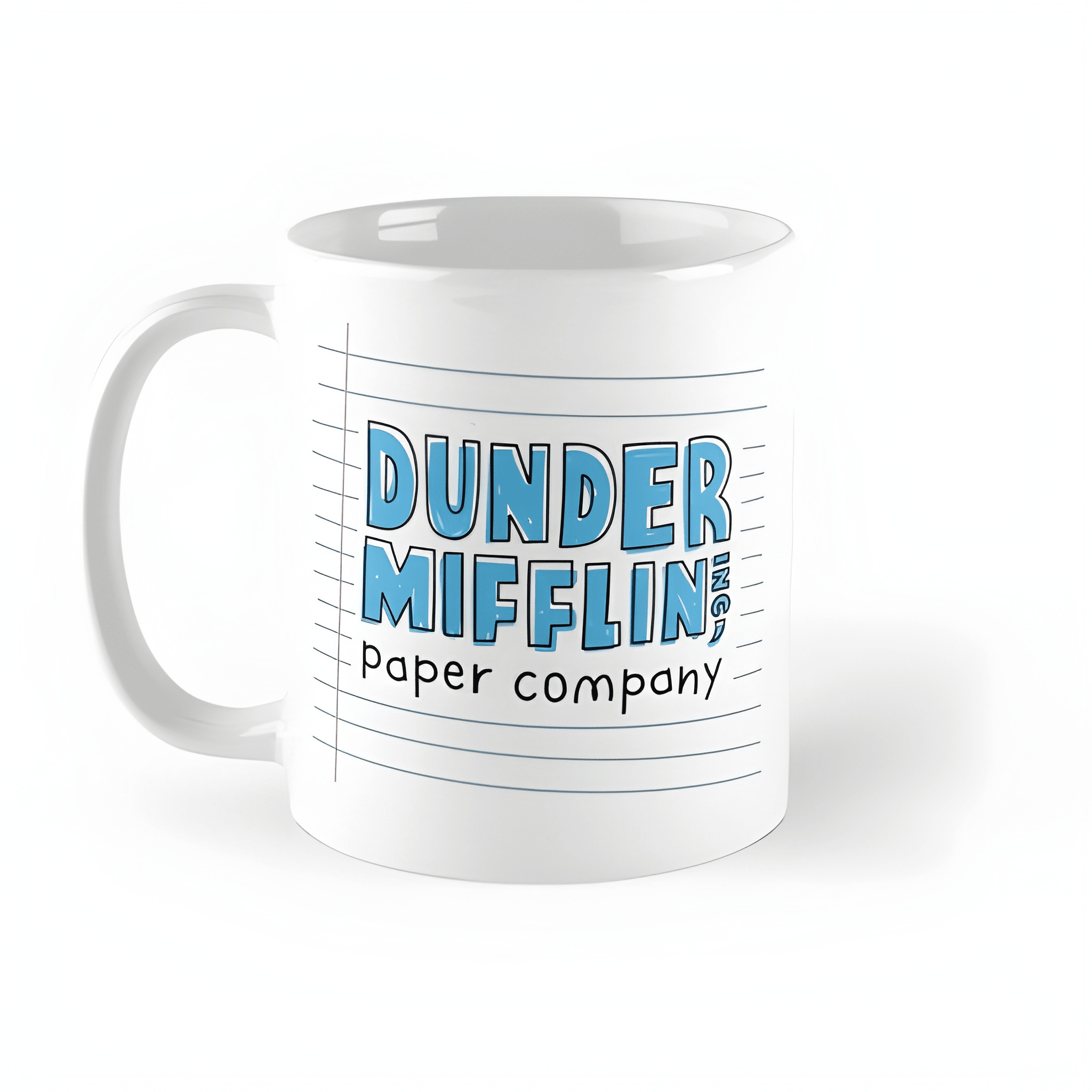 Dunder Mifflin Notebook Paper Logo Ceramic Mug