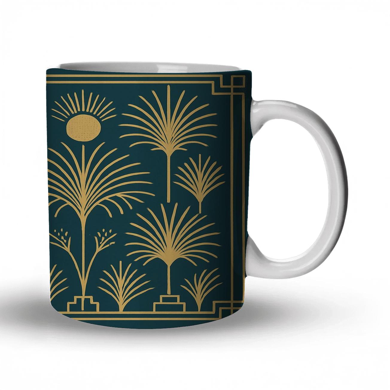 Art Deco Botanical Panel gift mugs for occasions