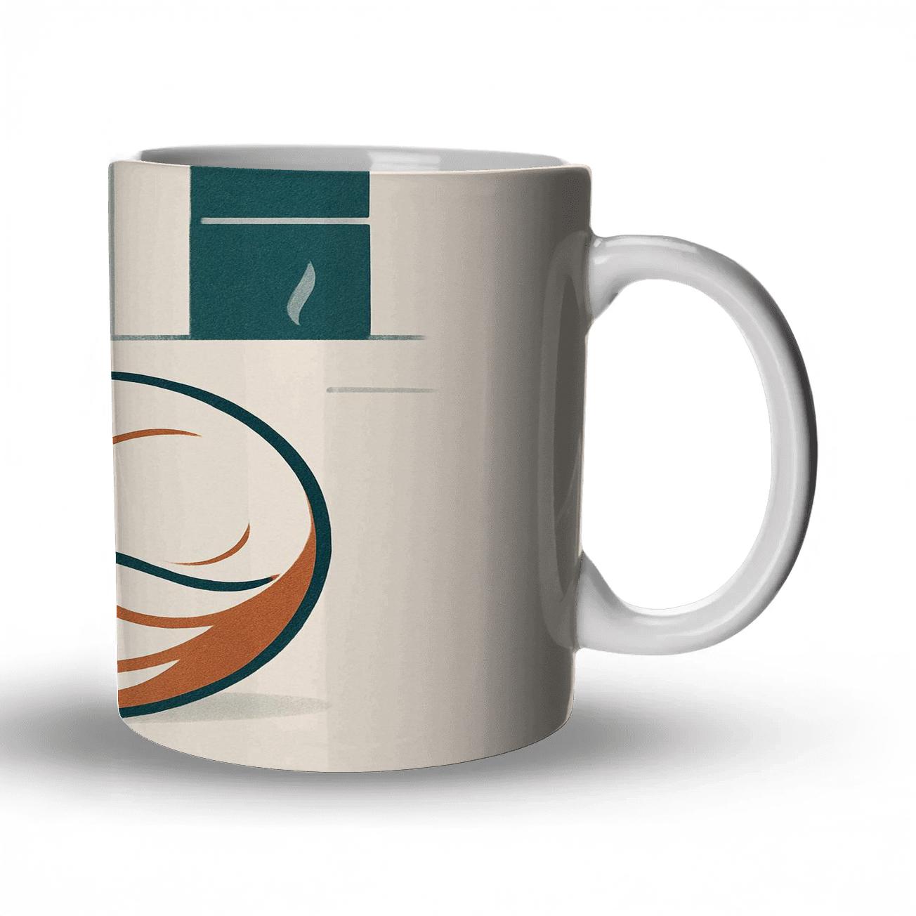 Minimalist Fox Wrap custom printed mugs