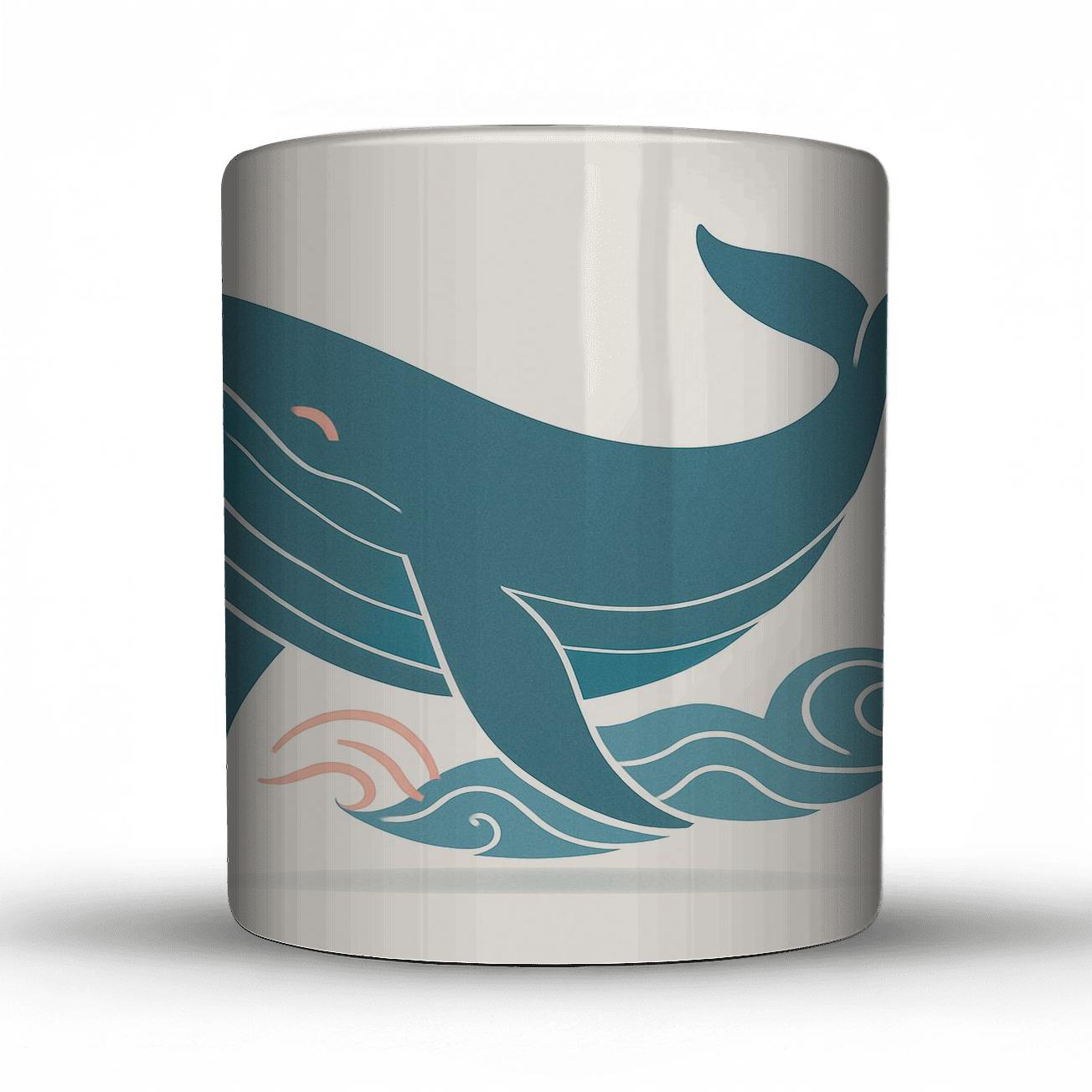 Serene Whale Embrace travel mugs with handles