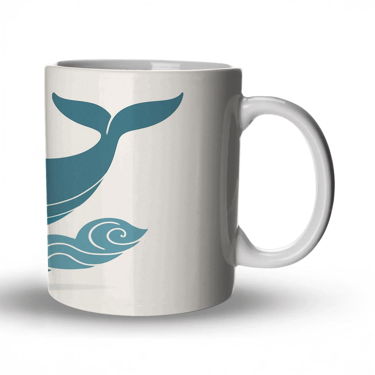 Serene Whale Embrace travel mugs with handles