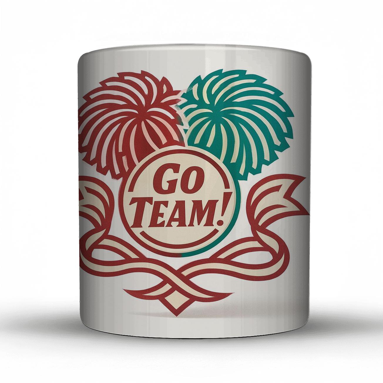 Cheer Pom Pom Crest novelty coffee mugs